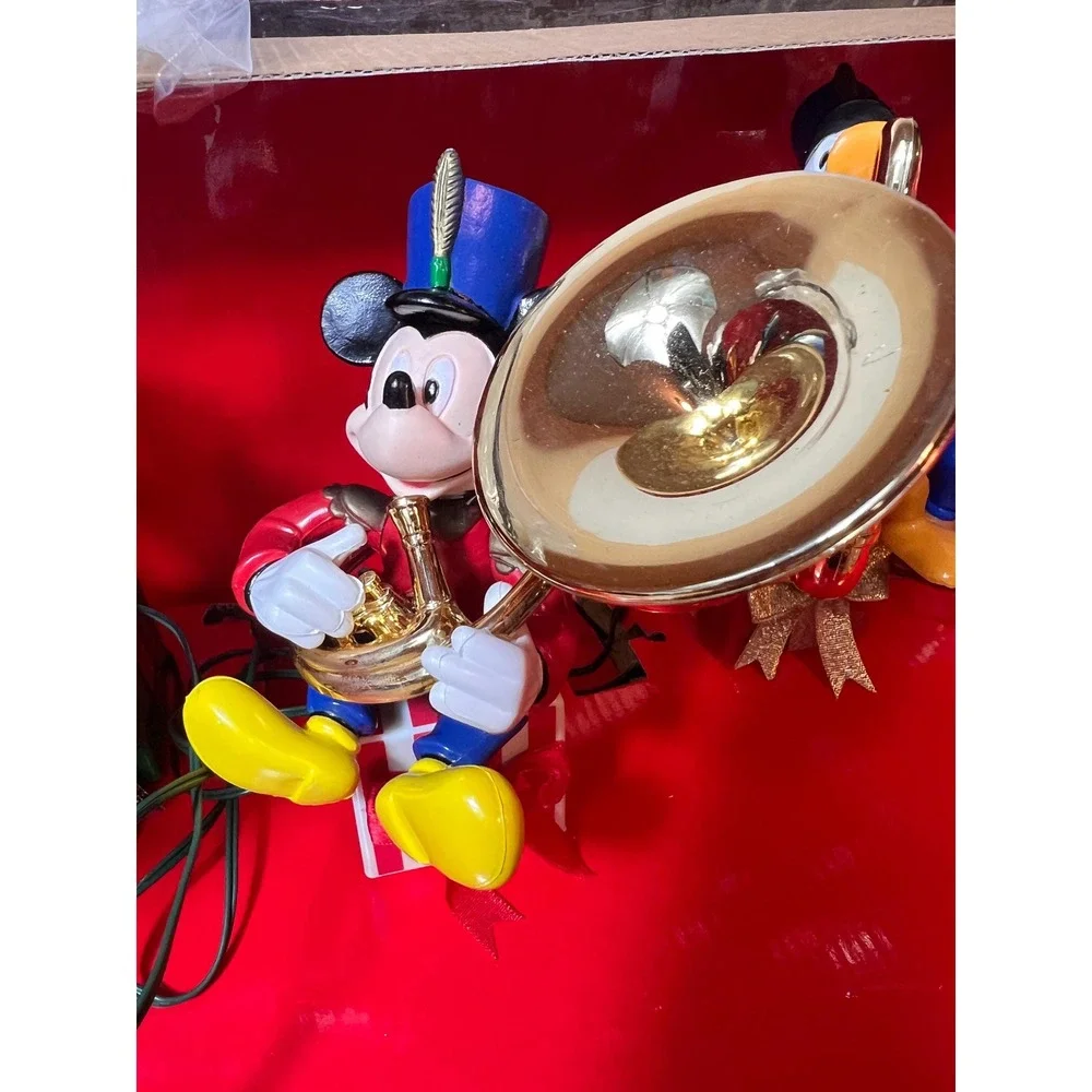 1995 Mr Christmas Mickey Mouse Brass Band Disney Animated Complete Box Works